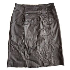 Worthington women's size 8 black pencil skirt textured Moto slim fit tight offic